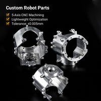 Piezas Estructurales de Carcasa para Articulaciones de Robots Humanoides de Acero Inoxidable y Aluminio de Alta Precisión, Mecanizado CNC de 5 Ejes Personalizado, Electroerosión por Hilo