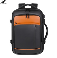 Sac à dos pour ordinateur portable multifonctionnel extensible en PU avec logo personnalisé, étanche, avec port USB et ceinture à coussin d'air, portable – Vente chaude usine