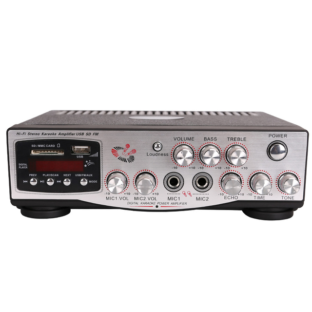 Kinter-009 AC 220V Sound Amplifier Audio Power Amplifiers with USB/SD/FM/MIC/digital Display
