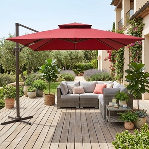 Sombrillas Romanas de Patio con Brazo Cantilever Solares para Piscina y Playa, Grandes, para Restaurantes al Aire Libre, Suministradas por Fábrica - Product Image 1