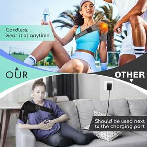 Couverture chauffante sans fil SHOmfrs, enveloppe de massage pour le corps, les muscles, les épaules, ceinture de massage électrique chauffante, vibration, coussin de massage pour les épaules - Product Image 3