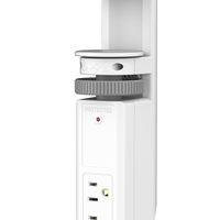 Prise de table 3 prises 2 USB-A 1 USB-C PD20W 125V 15A Protection contre les surtensions IP20 Type US Bureau & Maison OEM
