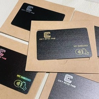 Carte de visite numérique intelligente NFC avec logo en aluminium personnalisé imprimé grande carte à puce