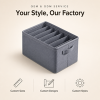 Boîte de rangement pliable en tissu pour vêtements, style tiroir, à niveaux, pour pantalons, organisateur domestique avec séparateurs