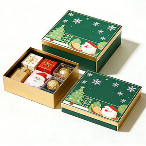 Boîtes cadeaux en carton pliables de Noël de qualité supérieure avec logo personnalisé, pour l'envoi de produits cosmétiques - Product Image 2