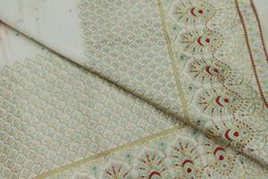 Elegant Woven Poly Raw <b>Silk</b> <b>Fabric</b> Lightweight Breathable Quick-Dry Abstract Geometric Pattern Women's for Clothing Home Textile - Product Image 2