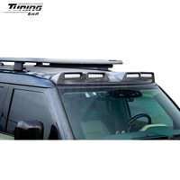 Barre d'éclairage de toit en fibre de carbone sèche avec 4 ampoules LED pour Land Rover Defender 110 90 130 L663 2020 2021 2022 2023 2024