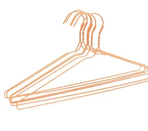 Çamaşır dükkanları için tel askılar kuru temizleme kaplı tel Metal Pvc giyim ücretsiz tek esnek paslanmaz çelik giysi askısı