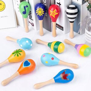Wood Handbell Early Educational Children's MaracasMusical Instrument <b>Random</b> Style Shipped Bass Type Ready to Ship - Product Image 3