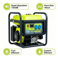 Générateur Inverter Portable 4.8KW 5KW de crête 230V, Moteur à essence 223CC 4 temps, THD 3% ou moins pour la sauvegarde domestique