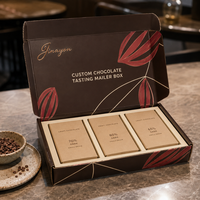Boîte de dégustation de chocolat brillante personnalisée, emballage cadeau en carton ondulé