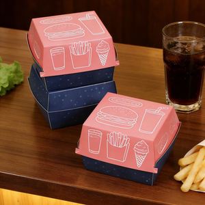 Boîte à hamburger jetable pour emporter, emballage personnalisé en carton avec doublure en aluminium, boîte à hamburger avec votre logo - Product Image 2