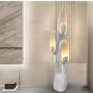 Lampadaire minimaliste nordique avec source de lumière LED et interrupteur, idéal pour salon, chambre, bureau, maison, design artistique - Product Image 2