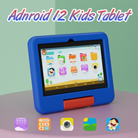 Tablette Android 12.0 de 7 pouces pour enfants, processeur quadricœur puissant, 4 Go de RAM + 32 Go de stockage, appareil photo 2MP, Wi-Fi, tablette portable résistante aux chocs