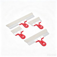 Ensemble de spatules et grattoirs manuels en acier inoxydable de haute qualité avec poignée TPR