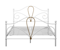 Elegantes Metallbett mit Goldfarbenem Tropfenakzent, Verstellbar, Platzsparend, Robuste Lattenrostunterstützung, Maßanfertigung, Hotelnutzung Uetco