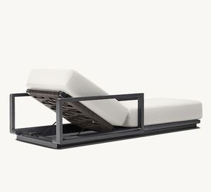BELIZE Nuevo diseño Playa Daybed Piscina Tumbona Muebles al aire libre Negro Metal Patio Sun Lounge Aluminio Chaise - Product Image 4