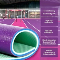 HANLI Indoor-Fitnessboden 4,5mm Gem-Textur PVC-Rollenboden Professionelles Badminton-Sportmaterial