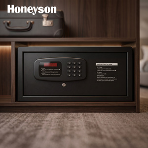 Caja Fuerte Portátil de Metal para <span class=keywords><strong>Hotel</strong></span> con Pantalla LED Inteligente y <span class=keywords><strong>Puerto</strong></span> USB para Suministro de Energía de Emergencia - Product Image 1