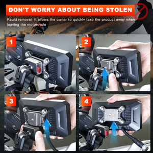 Di động nhanh chóng phát hành xe máy màn hình 5.5 inch không dây Carplay Android Auto 1080P máy ảnh hiển thị GPS navigation với BSD - Product Image 2