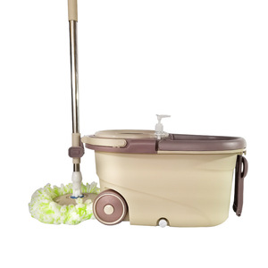 Spin Mop With Floating Bucket Stainless Steel Rod Rectangular Chenille Mop Head Wheels For Household Cleaning - Product Image 5