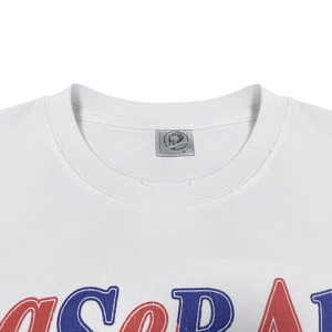 Camisetas Blancas de Alta Calidad para Hombre, Estilo Básico, Manga Corta, Transpirables, 100% Algodón, con Estampado de Letras, para Venta al Por Mayor - Product Image 5
