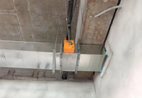 Vanne de régulation électrique pour systèmes de chauffage CVC, en acier galvanisé carré industriel certifié 3C, avec amortisseur de chaleur flexible multi-lames