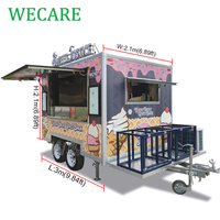 Wecare Mini Restaurant Mobile, Camion de Restauration, Remorque, Chariot de Restauration pour Café, Crème Glacée, Popcorn, Entièrement Équipé, Fabrication