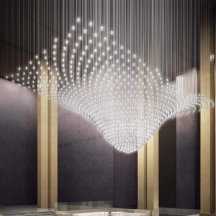 Moderne Kristallen Kroonluchters Hanglampen En Hangende Lampen Mode Creatieve Ijzeraluminium Acryl Parels Kroonluchters