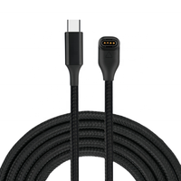 Chargeur USB en nylon pour montres Garmin Instinct/Venu 2/Vivoactive 3/Fenix7/Fenix5/Forerunner 55/Quatix 6/Vivomove 3, câble de charge