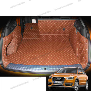 De coche de cuero Mat tronco de carga del trazador de líneas para <span class=keywords><strong>Audi</strong></span> <span class=keywords><strong>Q3</strong></span> 2011, 2012, 2013, 2014, 2015, 2016, <span class=keywords><strong>2017</strong></span>, 2018, alfombra Interior de arranque - Product Image 2