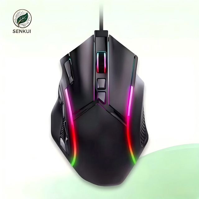 RGB Wired Gaming Mouse 12 Programmable Buttons Adjustable DPI Computer Laptop Accessories Exports Durable Mouse