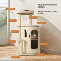Griffoir pour chat moderne, écologique, pour usage intérieur, en sisal, avec nid pour chat intégré, 40 cm, emballé en carton, petit modèle