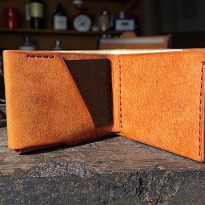 Portefeuille court en cuir personnalisé avec logo, fin, antivol, motif vintage, poche avant, pince à billets métallique, portable en nylon - Product Image 3