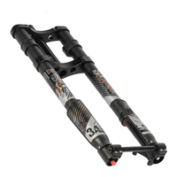 Fourche inversée à suspension pneumatique de 20 pouces, fourche inversée à double couronne, pour vélo électrique 4.0