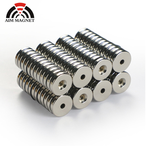 Magnete svasato a disco N52 con forte magnete al neodimio rivestito in nichel personalizzato con foro - Product Image 1