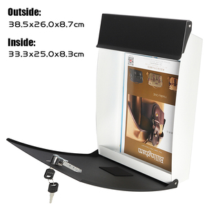 Sự xuất hiện đơn giản 0.6mm lạnh thép cán nguội kim loại khóa phím treo tường bài hộp thư cho trang trí sân vườn - Product Image 4