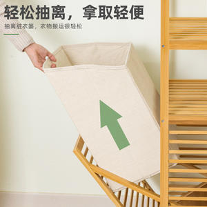 Keranjang Pakaian Kotor Bambu Modern Sederhana, Penyimpanan Laundry dan Kamar Mandi Ukuran Besar, Negara Lain - Product Image 4