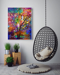 Kit de Pintura de Diamantes con Diseño de Árbol de la Vida Colorido, con Cristales Decorativos para Adultos, Arte Mural Decorativo - Product Image 2