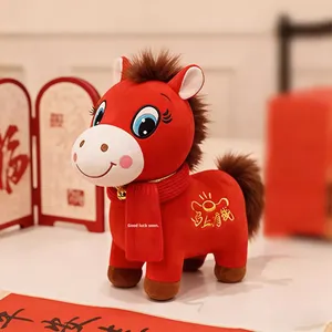 Peluche de Mascota del Zodiaco Año del <span class=keywords><strong>Caballo</strong></span>, Juguete de Peluche Suave con Relleno de Algodón PP, Terciopelo, Alivio del Estrés, 31-50 cm - Product Image 6