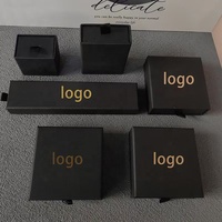 Boîte à bijoux personnalisée de luxe en papier pour collier, bague, boucles d'oreilles, emballage de bijoux avec ensemble de sacs en papier