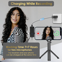 Type C Lightning 3.5mm Micro d'enregistrement professionnel sans fil iPhone iPad Android Microphone à revers pour la diffusion en direct Plug Play