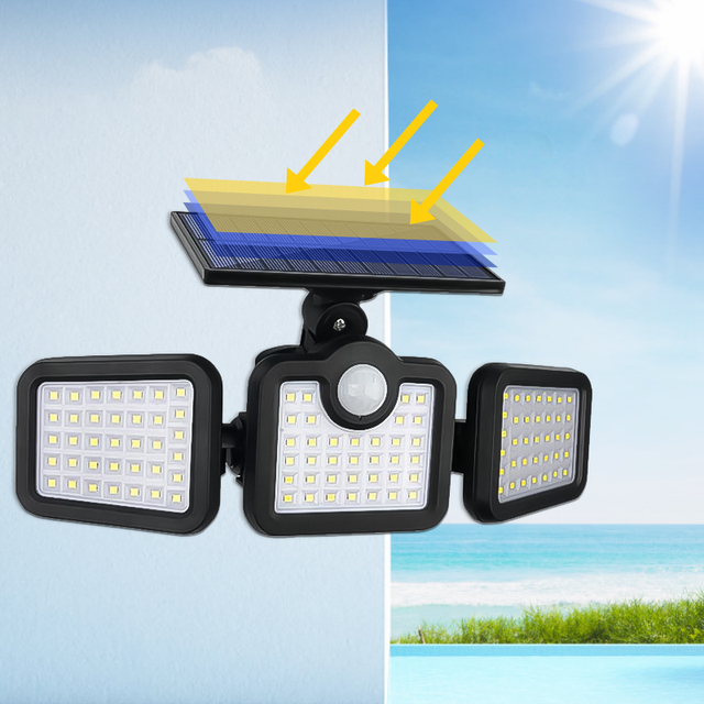 Hot Selling IP65 Waterproof Outdoor Solar Wall Lights with Motion Sensor LED Garden Security Light