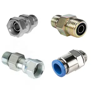 Parker stainless steel straight connector 1/2in OD 1/2in NPT Bulkhead Threaded Adaptor