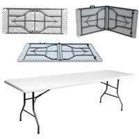 Chaise et table pliantes en plastique pour l'extérieur
