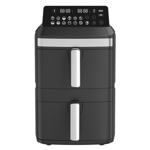 Anbolife 뜨거운 판매 더블 스택 11L 2 바구니 에어 프라이어 오븐 2 독립 튀김 바구니 이중 영역 에어 프라이어 창 - Product Image 3