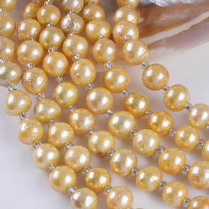 Edison Round Natural <b>Freshwater</b> <b>Pearl</b> String 18cm11-13mm Shiny Oil Plated Loose DIY Jewelry <b>Bracelet</b> Material - Product Image 1