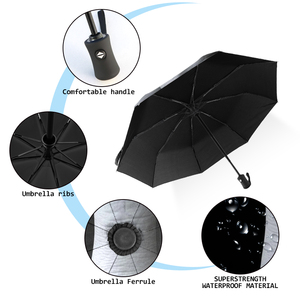 Compact Travel Folding Iron <b>Frame</b> Manual Umbrella Lightweight Portable Sun Rain for Handbag Custom Logo Low MOQ - Product Image 3