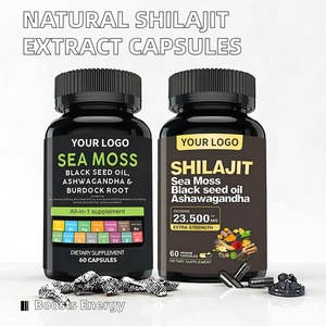 Label pribadi kapsul lumut laut minyak biji hitam Ashawagandha kapsul Shilajit kapsul lumut laut - Product Image 2
