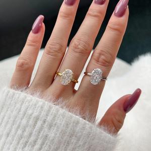 Новое поступление, винтажные обручальные кольца с фианитом 8*12 мм, обручальные Обручальные кольца, Обледенение из 925 серебра для женщин, подарок - Product Image 3